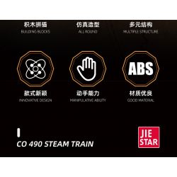 JIESTAR 59021 non  CHESAPEAKE VÀ OHIO RAILROAD ĐẦU MÁY HƠI NƯỚC HUDSON SỐ 490 bộ đồ chơi xếp lắp ráp ghép mô hình Creator Expert CO 490 STEAM TRAIN Chuyên Gia Sáng Tạo 808 khối