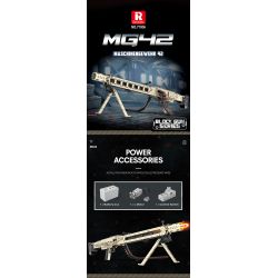 REOBRIX 77006 non  SÚNG MÁY ĐA NĂNG MG-42 bộ đồ chơi xếp lắp ráp ghép mô hình Gun MASCHINENGEWEHR 42 1886 khối