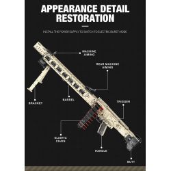 REOBRIX 77006 non  SÚNG MÁY ĐA NĂNG MG-42 bộ đồ chơi xếp lắp ráp ghép mô hình Gun MASCHINENGEWEHR 42 1886 khối