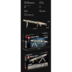 REOBRIX 77006 non  SÚNG MÁY ĐA NĂNG MG-42 bộ đồ chơi xếp lắp ráp ghép mô hình Gun MASCHINENGEWEHR 42 1886 khối
