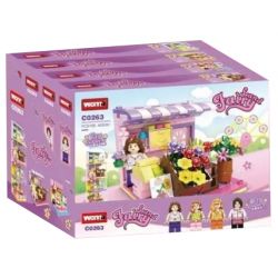 WOMA C0263 0263 non  DÒNG CHẾ ĐỘ XEM PHỐ 4 TRONG 1 bộ đồ chơi xếp lắp ráp ghép mô hình Mini Modular Đường Phố Thu Nhỏ 619 khối