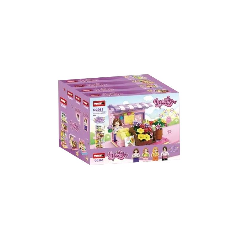 WOMA C0263 0263 non  DÒNG CHẾ ĐỘ XEM PHỐ 4 TRONG 1 bộ đồ chơi xếp lắp ráp ghép mô hình Mini Modular Đường Phố Thu Nhỏ 619 khối