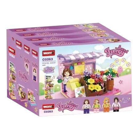 WOMA C0263 0263 non  DÒNG CHẾ ĐỘ XEM PHỐ 4 TRONG 1 bộ đồ chơi xếp lắp ráp ghép mô hình Mini Modular Đường Phố Thu Nhỏ 619 khối