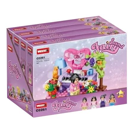 WOMA C0261 0261 non  NGÔI NHÀ HẠNH PHÚC BỐN TRONG MỘT bộ đồ chơi xếp lắp ráp ghép mô hình Girl Con Gái 628 khối