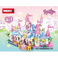 WOMA C0260 0260 non  LÂU ĐÀI BÉ GÁI 4 TRONG 1 bộ đồ chơi xếp lắp ráp ghép mô hình  Các Bạn Gái 632 khối