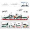 MINGDI K0268 0268 non  TÀU TUẦN DUYÊN CỠ LỚN bộ đồ chơi xếp lắp ráp ghép mô hình Military Army HEAVY WEAPONS Quân Sự Bộ Đội 817 khối