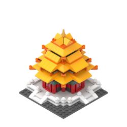 JAKI JK2317 2317 non  THÁP GÓC QIUDENG bộ đồ chơi xếp lắp ráp ghép mô hình Creator Sáng Tạo 338 khối