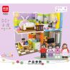 MINGDI K215 non  TỔ HỢP NHÀ DIY 4 bộ đồ chơi xếp lắp ráp ghép mô hình Creator DIY CABIN Sáng Tạo 751 khối