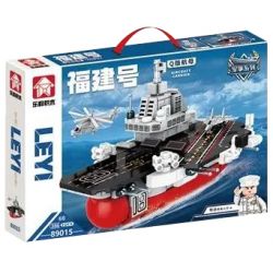 LEYI 89015 non  HÀNG KHÔNG MẪU HẠM FUJIAN Q PHIÊN BẢN bộ đồ chơi xếp lắp ráp ghép mô hình Military Army AIRCRAFT CARRIER Quân Sự Bộ Đội 386 khối