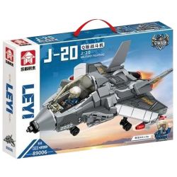 LEYI 89006 non  MÁY BAY CHIẾN ĐẤU J-20 PHIÊN BẢN Q bộ đồ chơi xếp lắp ráp ghép mô hình Military Army J-20 FIGHTER AIRCRAFT Quân Sự Bộ Đội 323 khối