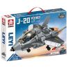LEYI 89006 non  MÁY BAY CHIẾN ĐẤU J-20 PHIÊN BẢN Q bộ đồ chơi xếp lắp ráp ghép mô hình Military Army J-20 FIGHTER AIRCRAFT Quân Sự Bộ Đội 323 khối