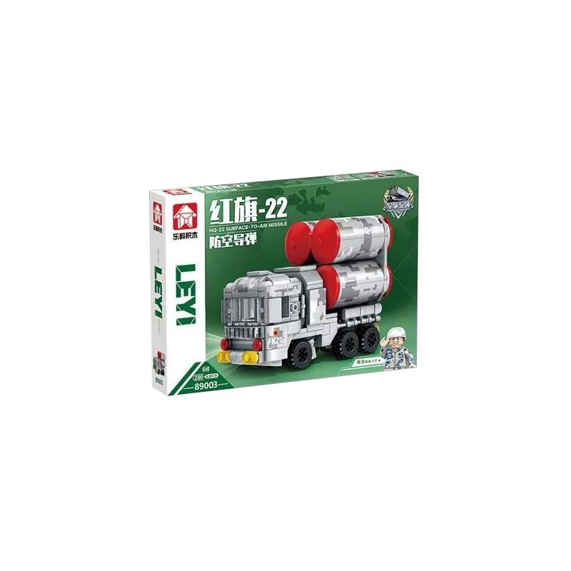 LEYI 89003 non  TÊN LỬA PHÒNG KHÔNG HONGQI-22 PHIÊN BẢN bộ đồ chơi xếp lắp ráp ghép mô hình Military Army HQ-22 SURFACE TO AIR MISSILE Quân Sự Bộ Đội 280 khối