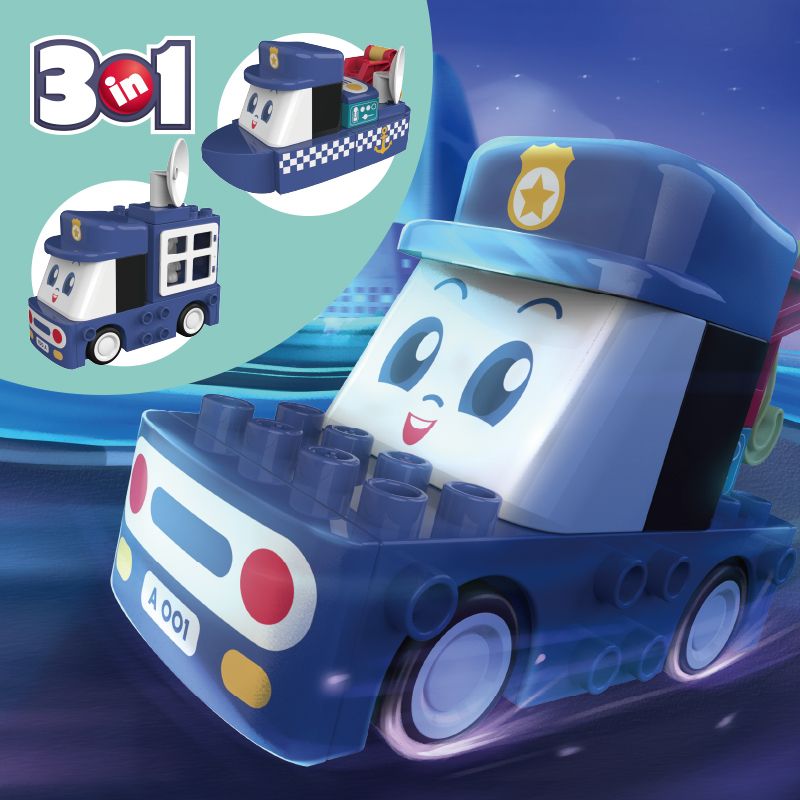 JAKI BT0002-1 0002-1 non  ANH HÙNG CẢNH SÁT bộ đồ chơi xếp lắp ráp ghép mô hình 23 khối