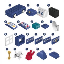 JAKI BT0002-1 0002-1 non  ANH HÙNG CẢNH SÁT bộ đồ chơi xếp lắp ráp ghép mô hình 23 khối