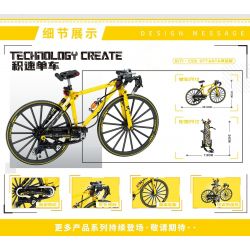 LEIBAO 8171 non  XE ĐẠP TỐC ĐỘ C59 OTTANTA GOLD EDITION bộ đồ chơi xếp lắp ráp ghép mô hình  Kỹ Thuật Công Nghệ Cao Mô Hình Phương Tiện 352 khối