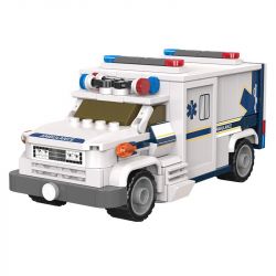 JAKI JK9211 9211 non  XE CỨU THƯƠNG bộ đồ chơi xếp lắp ráp ghép mô hình City HELLO CITY Thành Phố 253 khối