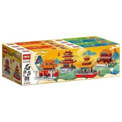 LWCK 60042 non  CÁC TÒA NHÀ NỔI TIẾNG VỚI VẦN CỔ VÀ KIẾN ?​TRÚC PHONG CÁCH XƯA 4 MÔ HÌNH THÁP GUANQUE NHẠC DƯƠNG QUẢNG TRƯỜNG THIÊN MÔN ĐÌNH BỒNG LAI bộ đồ chơi xếp lắp ráp ghép mô hình Mini Modular Đường Phố Thu Nhỏ