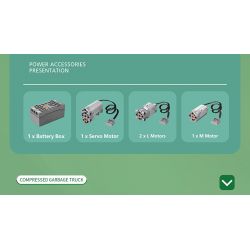 REOBRIX 22022 non  XE RÁC NÉN bộ đồ chơi xếp lắp ráp ghép mô hình  COMPRESSED GARBAGE TRUCK Kỹ Thuật Công Nghệ Cao Mô Hình Phương Tiện 1488 khối