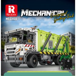 REOBRIX 22022 non  XE RÁC NÉN bộ đồ chơi xếp lắp ráp ghép mô hình  COMPRESSED GARBAGE TRUCK Kỹ Thuật Công Nghệ Cao Mô Hình Phương Tiện 1488 khối
