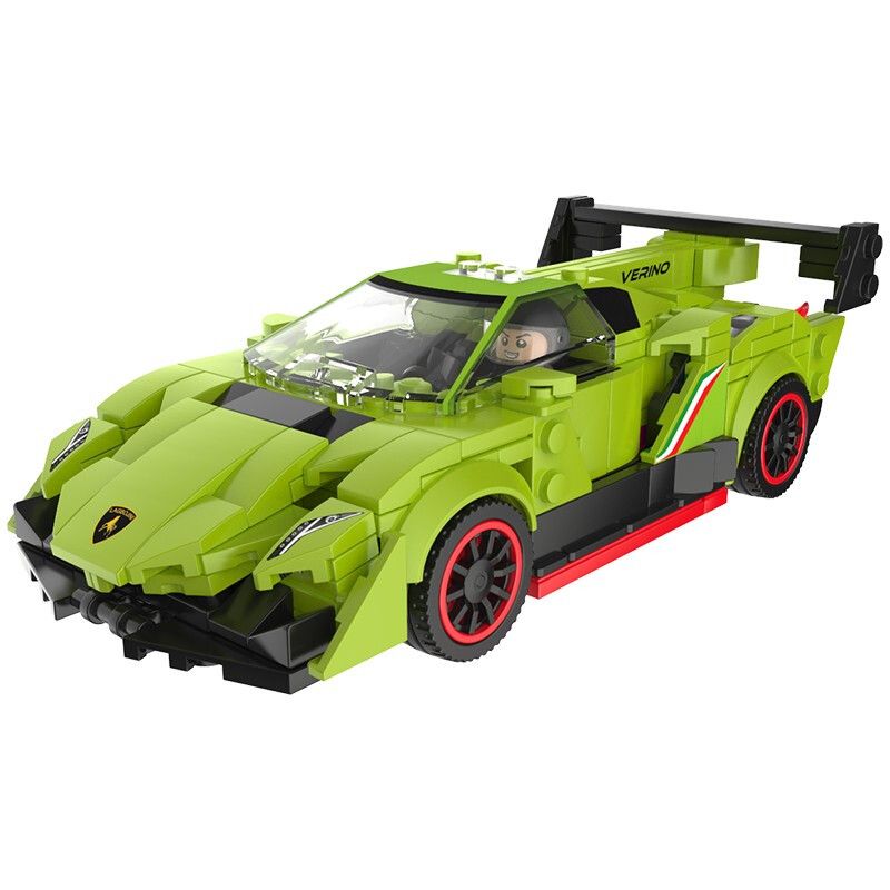 JAKI JK9021 9021 non  LAMBORGHINI VE LÙI XE tỷ lệ 1:25 bộ đồ chơi xếp lắp ráp ghép mô hình Speed Champions Racing Cars Đua Xe Công Thức 270 khối