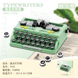 YALE RABBIT T918 T919 non  MÁY ĐÁNH CHỮ CỔ ĐIỂN bộ đồ chơi xếp lắp ráp ghép mô hình Creator TYPEWRITER Sáng Tạo 918 khối