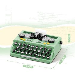 YALE RABBIT T918 T919 non  MÁY ĐÁNH CHỮ CỔ ĐIỂN bộ đồ chơi xếp lắp ráp ghép mô hình Creator TYPEWRITER Sáng Tạo 918 khối