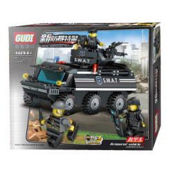 GUDI 9412 non  XE BỌC THÉP bộ đồ chơi xếp lắp ráp ghép mô hình Military Army SWAT ARMORED VEHICLES Quân Sự Bộ Đội 349 khối