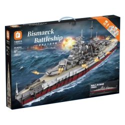 FORANGE FC4201 4201 non  CHIẾN HẠM BISMARCK bộ đồ chơi xếp lắp ráp ghép mô hình BISMARCK CLASS BATTLESHIP 2081 khối
