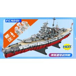 FORANGE FC4201 4201 non  CHIẾN HẠM BISMARCK bộ đồ chơi xếp lắp ráp ghép mô hình BISMARCK CLASS BATTLESHIP 2081 khối
