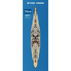FORANGE FC4201 4201 non  CHIẾN HẠM BISMARCK bộ đồ chơi xếp lắp ráp ghép mô hình BISMARCK CLASS BATTLESHIP 2081 khối