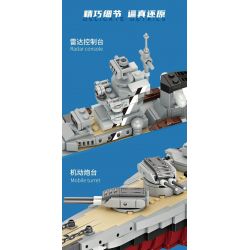 FORANGE FC4201 4201 non  CHIẾN HẠM BISMARCK bộ đồ chơi xếp lắp ráp ghép mô hình BISMARCK CLASS BATTLESHIP 2081 khối