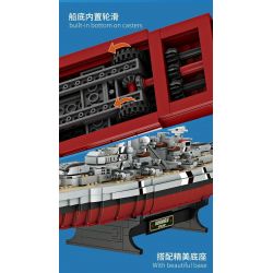 FORANGE FC4201 4201 non  CHIẾN HẠM BISMARCK bộ đồ chơi xếp lắp ráp ghép mô hình BISMARCK CLASS BATTLESHIP 2081 khối