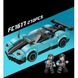 FORANGE FC1617 1617 non  SIÊU XE CỰC NHANH MÀU XANH LÙI bộ đồ chơi xếp lắp ráp ghép mô hình Mini Racing Pacemaker Đua Xe Mini 270 khối