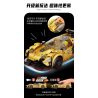 FORANGE FC1614 1614 non  SIÊU XE CỰC NHANH MÀU VÀNG LÙI bộ đồ chơi xếp lắp ráp ghép mô hình Mini Racing Pacemaker Đua Xe Mini 287 khối