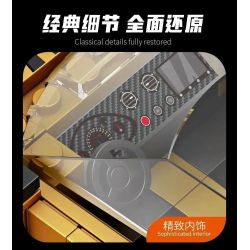 FORANGE FC1614 1614 non  SIÊU XE CỰC NHANH MÀU VÀNG LÙI bộ đồ chơi xếp lắp ráp ghép mô hình Mini Racing Pacemaker Đua Xe Mini 287 khối