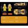 FORANGE FC1614 1614 non  SIÊU XE CỰC NHANH MÀU VÀNG LÙI bộ đồ chơi xếp lắp ráp ghép mô hình Mini Racing Pacemaker Đua Xe Mini 287 khối