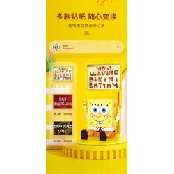SEMBO 612202 non  HỘP ĐỰNG BÚT ĐA NĂNG SPONGEBOB bộ đồ chơi xếp lắp ráp ghép mô hình Spongebob Squarepants Chú Bọt Biển Tinh Nghịch 290 khối
