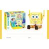 SEMBO 612202 non  HỘP ĐỰNG BÚT ĐA NĂNG SPONGEBOB bộ đồ chơi xếp lắp ráp ghép mô hình Spongebob Squarepants Chú Bọt Biển Tinh Nghịch 290 khối