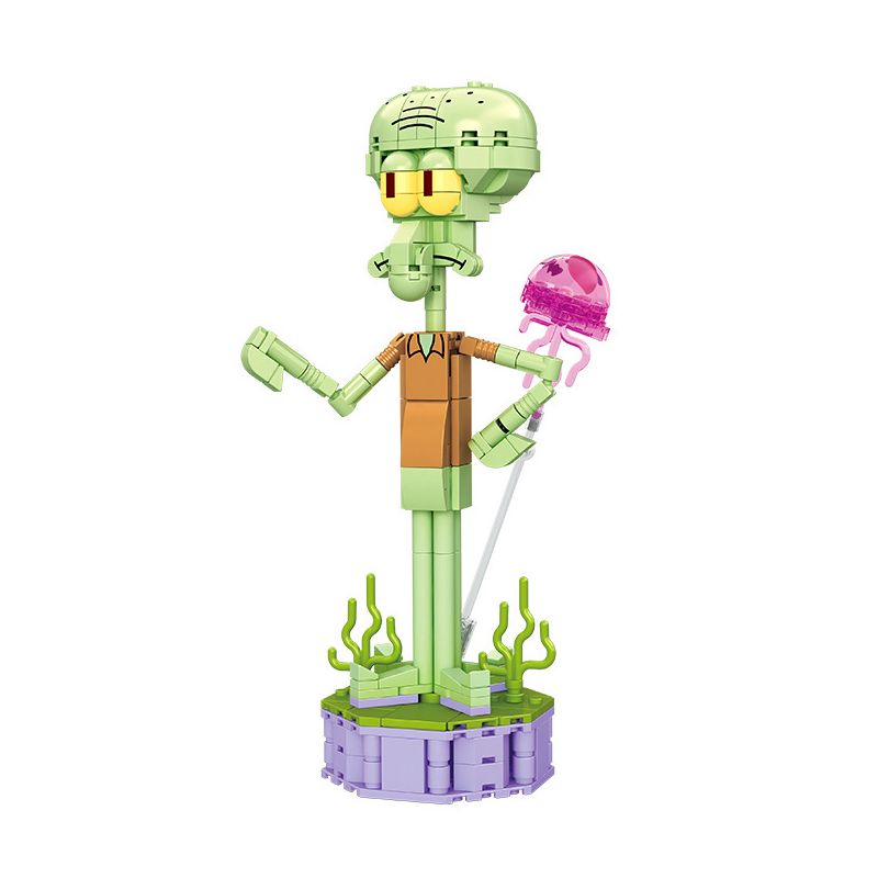 SEMBO 612200 non  ĐÈN NGỦ SQUIDWARD bộ đồ chơi xếp lắp ráp ghép mô hình Spongebob Squarepants SQUIDWARD TENTACLES Chú Bọt Biển Tinh Nghịch 251 khối