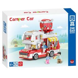 ZHEGAO 01002 non  NGƯỜI CẮM TRẠI BẠCH TUỘC bộ đồ chơi xếp lắp ráp ghép mô hình City CAMPER CAR Thành Phố 615 khối