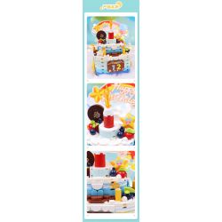 GUDI 50002 non  HỘP NHẠC BÁNH SINH NHẬT bộ đồ chơi xếp lắp ráp ghép mô hình Creator Sáng Tạo 309 khối