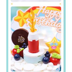 GUDI 50002 non  HỘP NHẠC BÁNH SINH NHẬT bộ đồ chơi xếp lắp ráp ghép mô hình Creator Sáng Tạo 309 khối