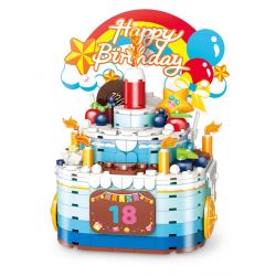 GUDI 50002 non  HỘP NHẠC BÁNH SINH NHẬT bộ đồ chơi xếp lắp ráp ghép mô hình Creator Sáng Tạo 309 khối