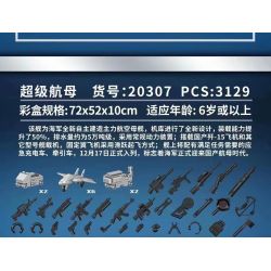 DOUBLE HEIGHT 20307 non  TÀU SÂN BAY 003 bộ đồ chơi xếp lắp ráp ghép mô hình Military Army 003 AIRCRAFT CARRIER Quân Sự Bộ Đội 3129 khối