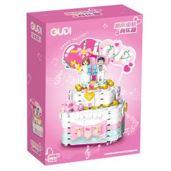 GUDI 50001 non  HỘP NHẠC BÁNH CƯỚI bộ đồ chơi xếp lắp ráp ghép mô hình Creator Sáng Tạo 334 khối