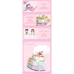 GUDI 50001 non  HỘP NHẠC BÁNH CƯỚI bộ đồ chơi xếp lắp ráp ghép mô hình Creator Sáng Tạo 334 khối