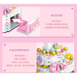 GUDI 50001 non  HỘP NHẠC BÁNH CƯỚI bộ đồ chơi xếp lắp ráp ghép mô hình Creator Sáng Tạo 334 khối