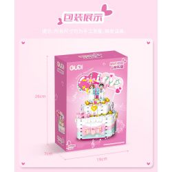 GUDI 50001 non  HỘP NHẠC BÁNH CƯỚI bộ đồ chơi xếp lắp ráp ghép mô hình Creator Sáng Tạo 334 khối