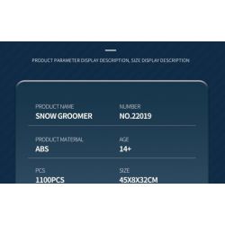 REOBRIX 22019 non  MÁY SAN TUYẾT bộ đồ chơi xếp lắp ráp ghép mô hình  Kỹ Thuật Công Nghệ Cao Mô Hình Phương Tiện 1100 khối