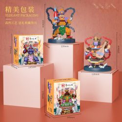 HAPPY BUILD SHINEYU XINYU YC-32017 32017 YC32017 non  TỨ THIÊN VƯƠNG DUOWEN KING JIGUO GUANGMU GROWTH bộ đồ chơi xếp lắp ráp ghép mô hình Movie & Game Phim Và Trò Chơi